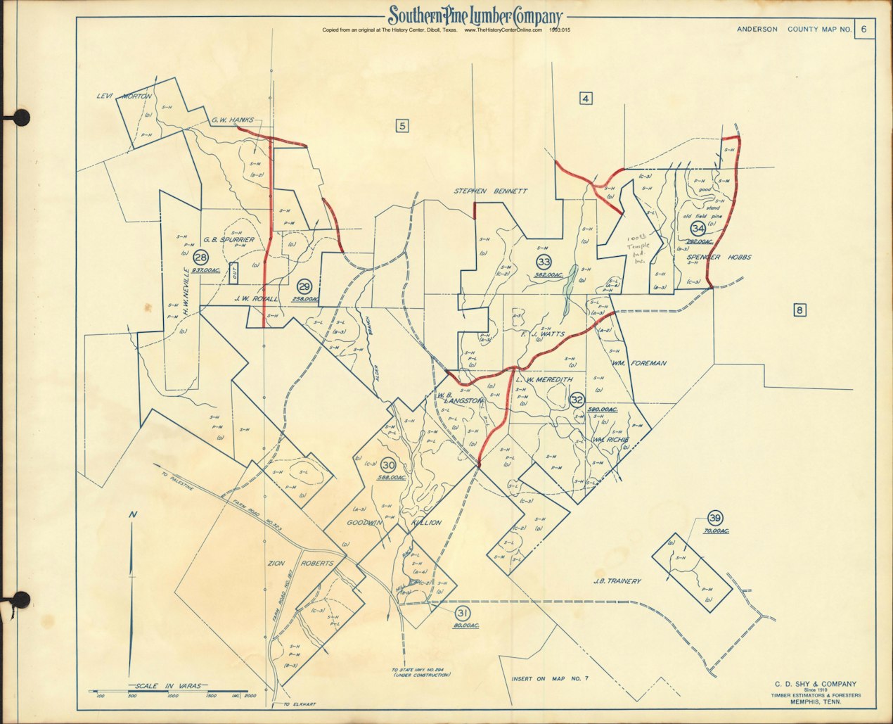 008 1955 Anderson County Timberlands Map 06