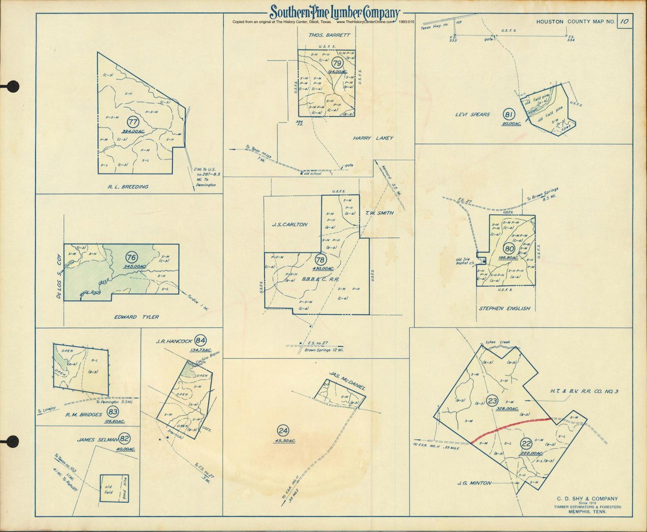 054 1955 Houston County Timberlands Map 10