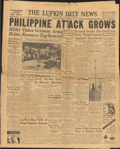 1941 Lufkin Daily News Dec 22