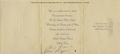 1948 Graduation Invitation