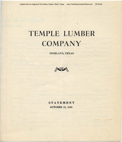 05 1949 Temple Lumber Company Annual Report