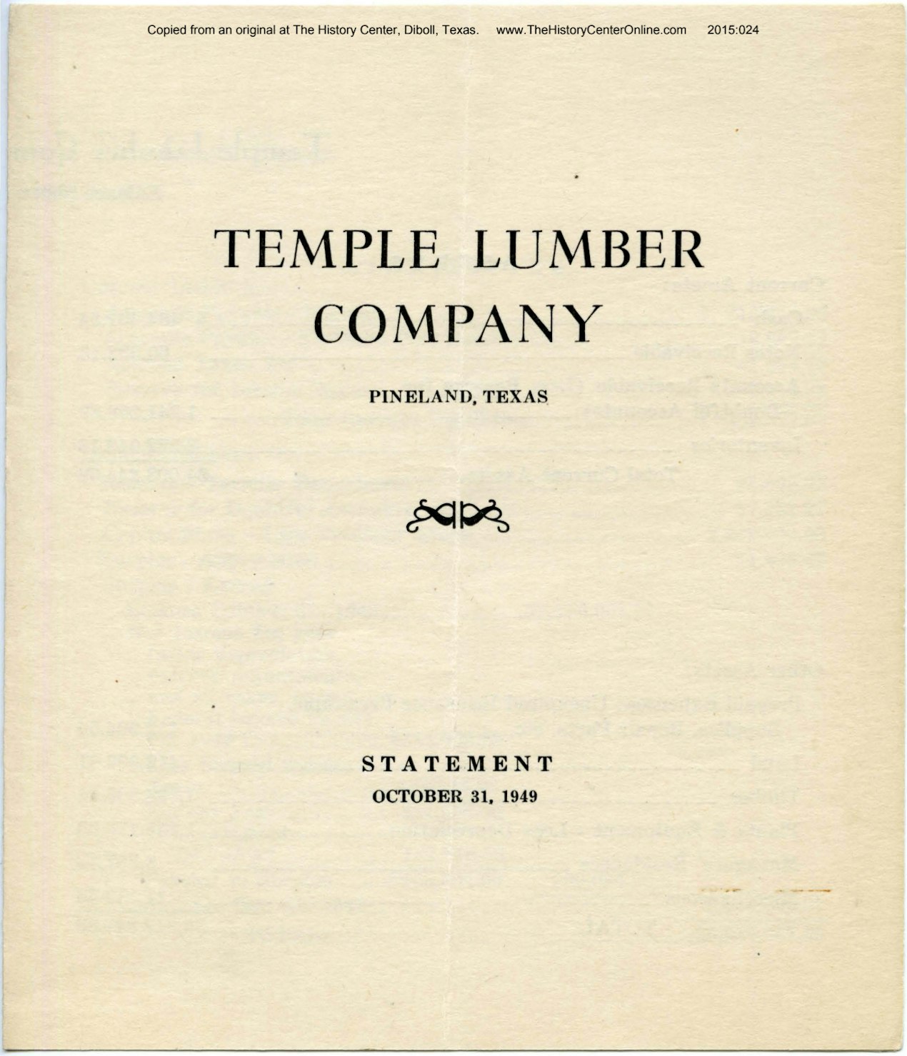 05 1949 Temple Lumber Company Annual Report