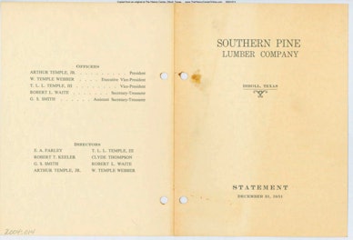 1951 Southern Pine Lumber Company Annual Report