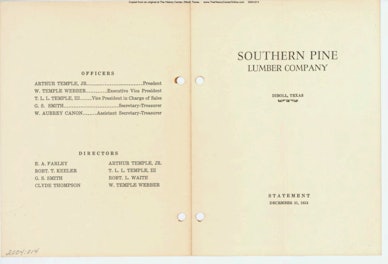 1952 Southern Pine Lumber Company Annual Report