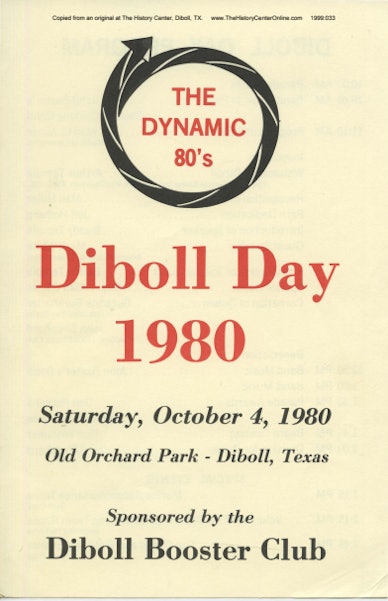 1980 Diboll Day Program