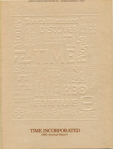 1980 Time, Inc./Temple-Eastex Annual Report