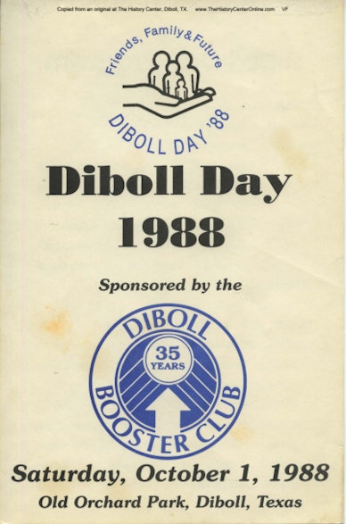 1988 Diboll Day Program