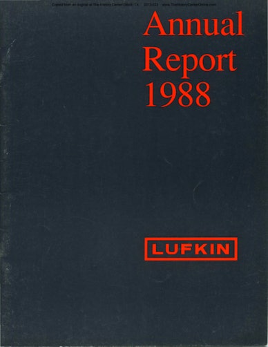 Lufkin Annual Report 1988