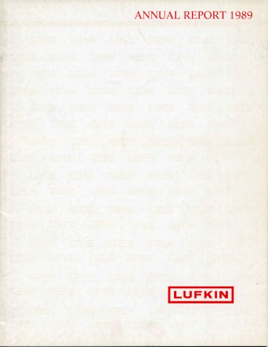 Lufkin Annual Report 1989