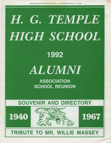 1992 H.G. Temple Alumni Directory