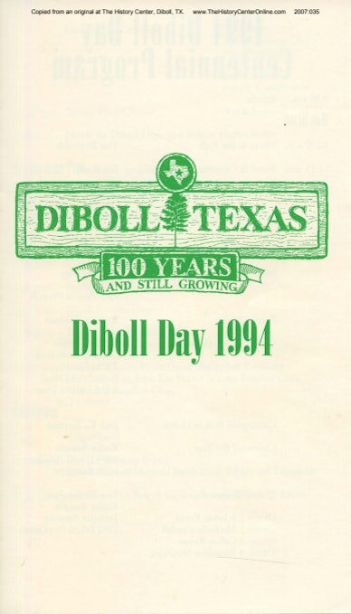 1994 Diboll Day Program