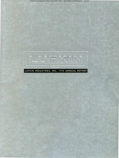 Lufkin Annual Report 1998