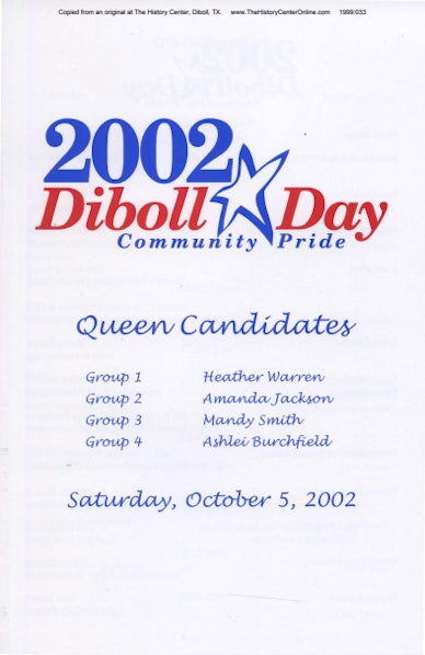 2002 Diboll Day Program