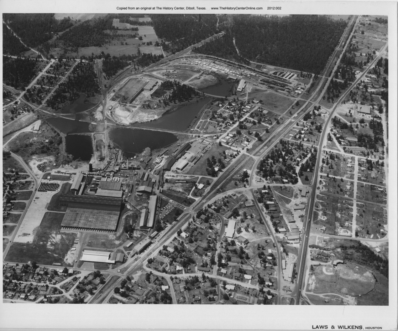Aerial Photo - Diboll Looking North 1960