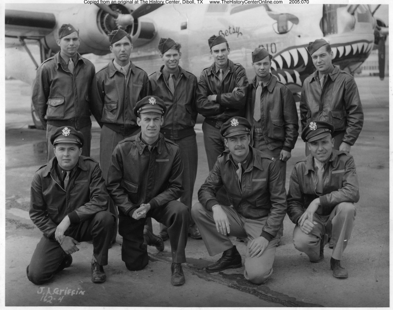 Gayle Cruthirds&#8217; B-24 Crew, 376th Bomb Group, 15th Air Force, April 22, 1944