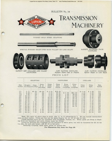 14 Bulletin 14, Transmission Machinery