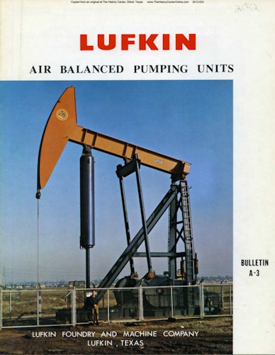 Air Balanced Pumping Units Bulletin A-3