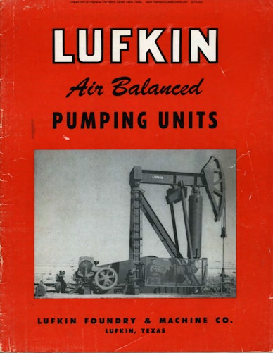 Air Balanced Pumping Units Bulletin