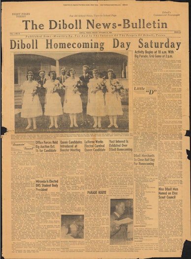 1953 10 23 Diboll News Bulletin