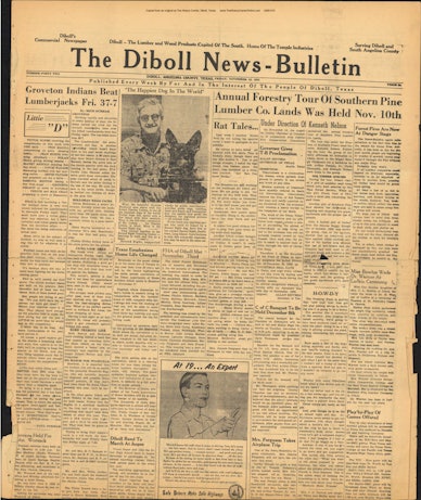 1955 11 18 Diboll News Bulletin