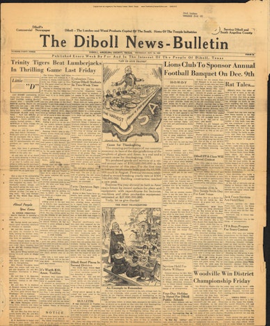 1955 11 24 Diboll News Bulletin