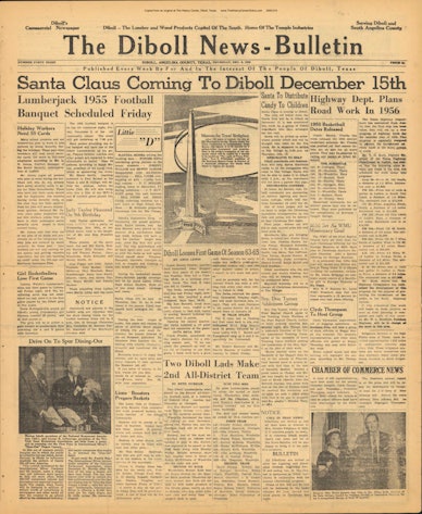 1955 12 08 Diboll News Bulletin