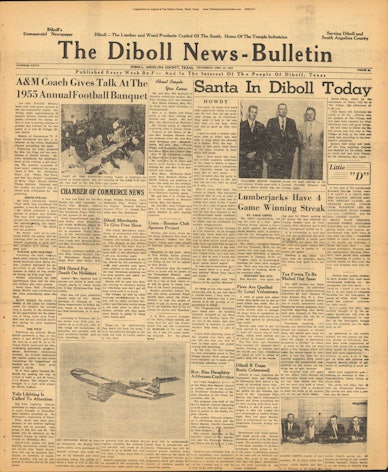 1955 12 15 Diboll News Bulletin