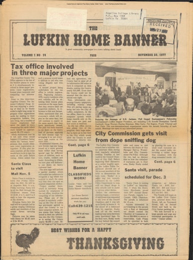 Lufkin Home Banner 1977 11 23