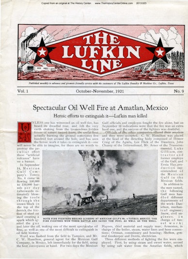 Lufkin Line 1921 10-October/November