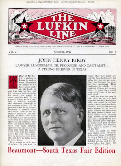 Lufkin Line 1922 10-October