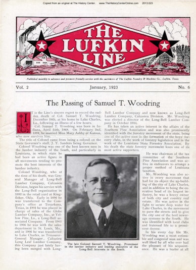 Lufkin Line 1923 01-January