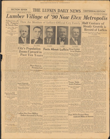 Lufkin Centennial Edition of the Lufkin News, 1936 08 16 07