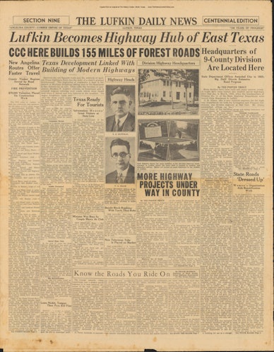 Lufkin Centennial Edition of the Lufkin News, 1936 08 16 09