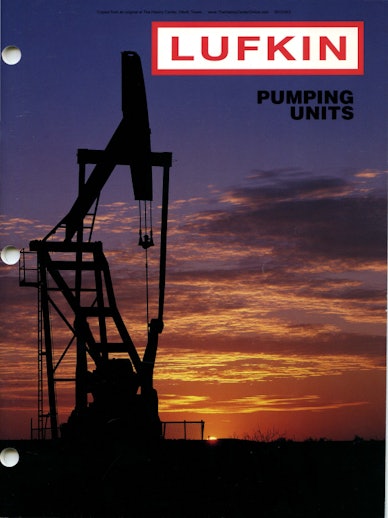 Lufkin Pumping Units Catalog 1997