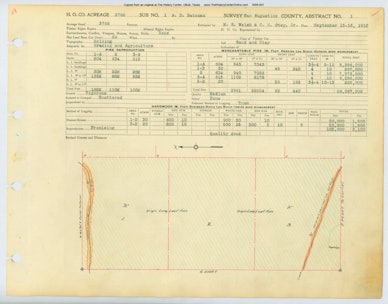 001 Abstract 001, Bateman Survey 1, front and back, San Augustine County