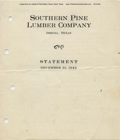 1942 Southern Pine Lumber Company Annual Report