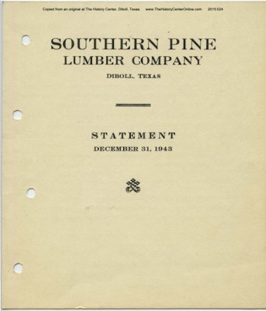 1943 Southern Pine Lumber Company Annual Report