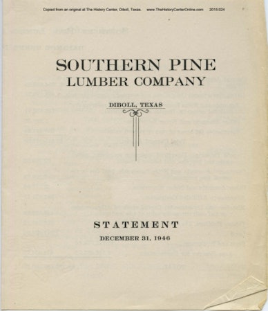 1946 Southern Pine Lumber Company Annual Report