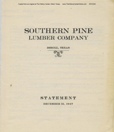1947 Southern Pine Lumber Company Annual Report