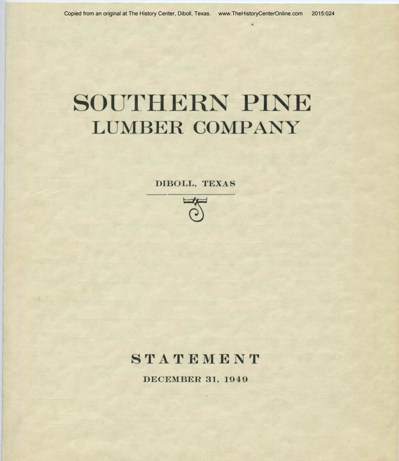 1949 Southern Pine Lumber Company Annual Report